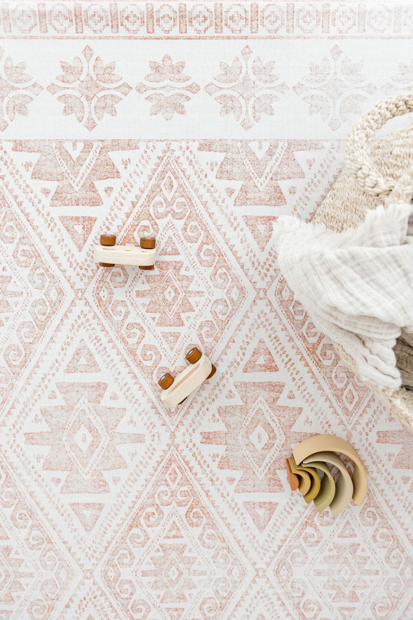 Softly Summer Cuvvy play mat cover, padded play mat, vegan leather, reversible, rug design, baby play mat