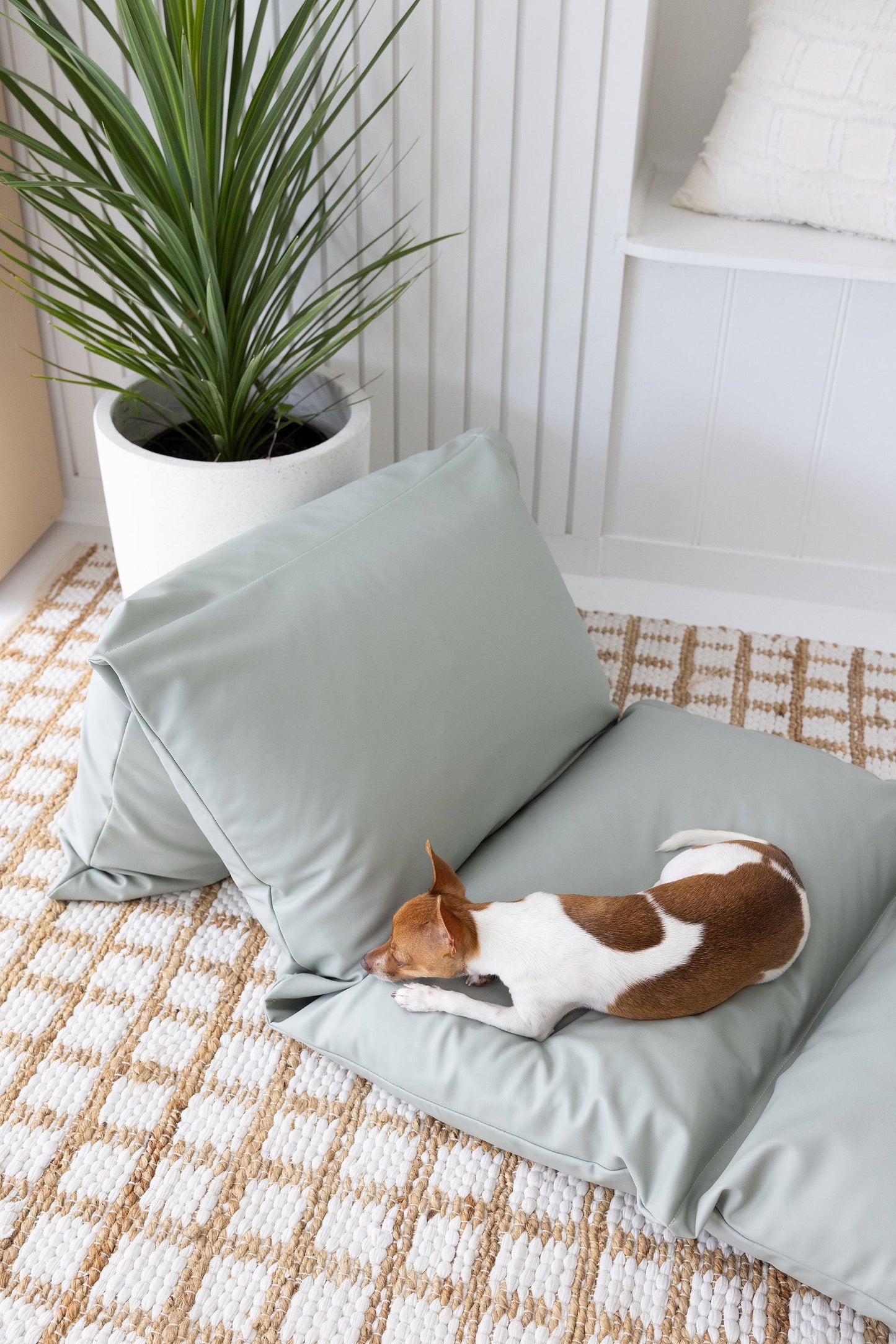 Vegan Leather Pillow Mat Lounger