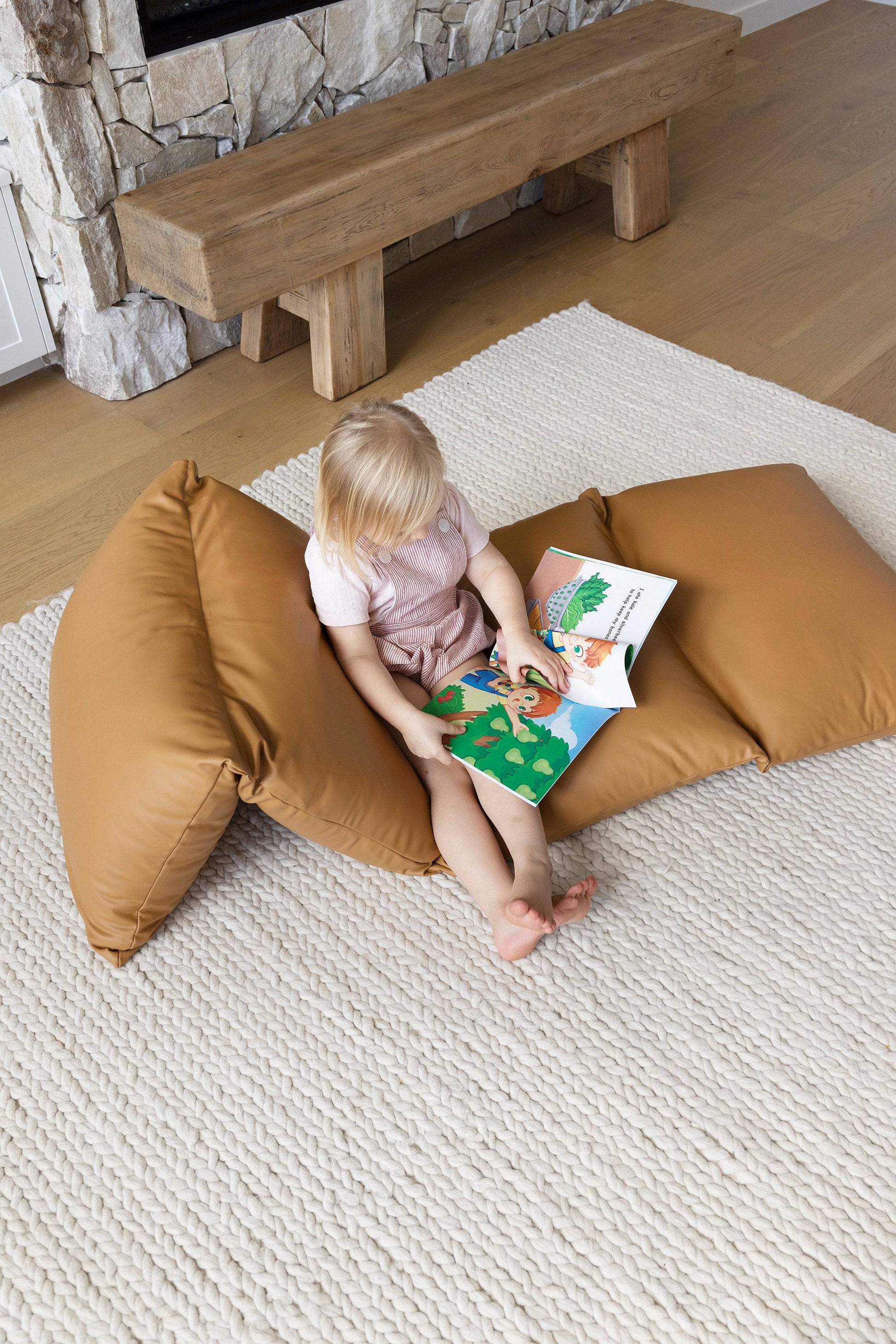 Vegan Leather Pillow Mat Lounger