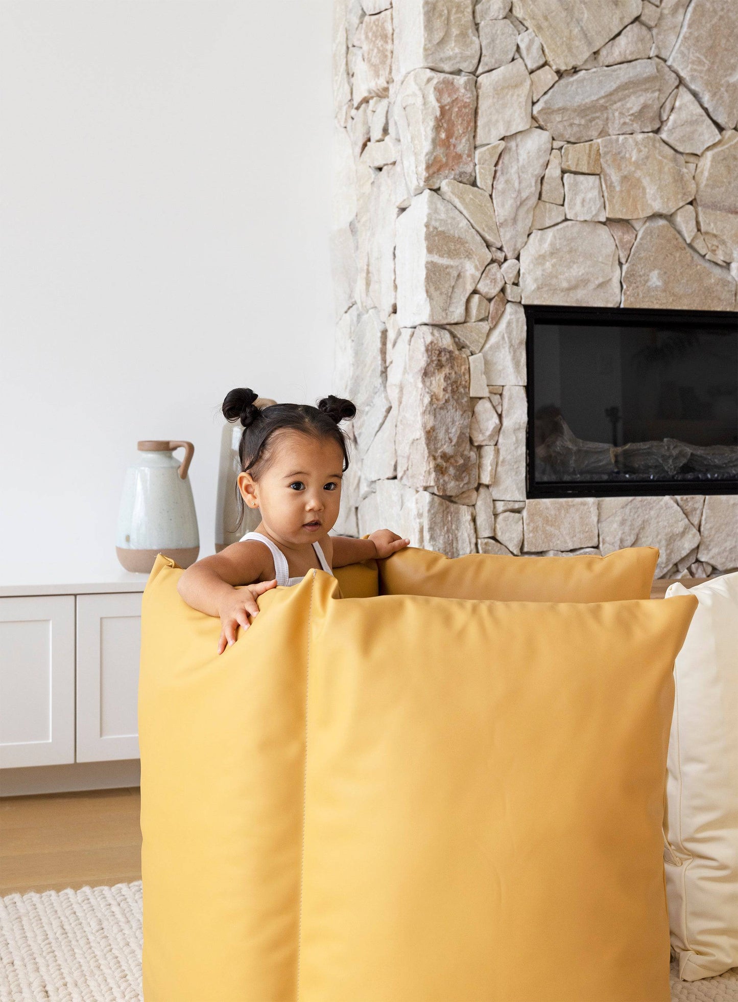 Vegan Leather Pillow Mat Lounger